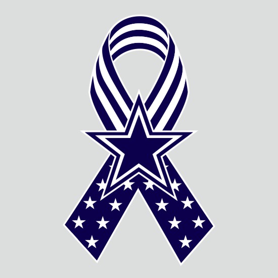 Dallas Cowboys Ribbon American Flag logo iron on paper